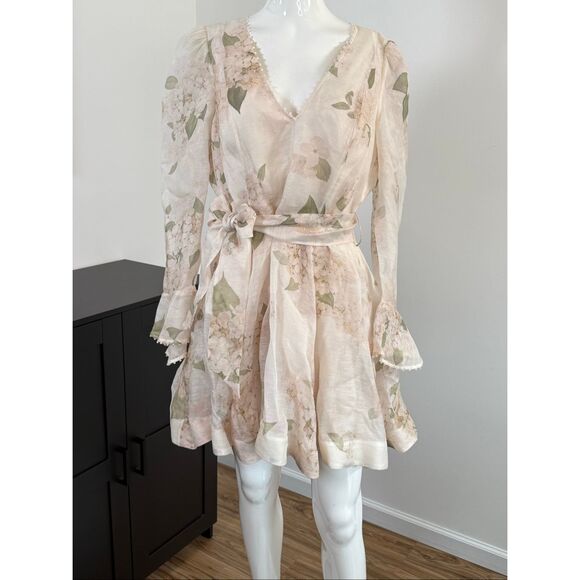 Zimmermann Balance Floral Linen-Silk Minidress AU 4 / US size 12 - Picture 6 of 16